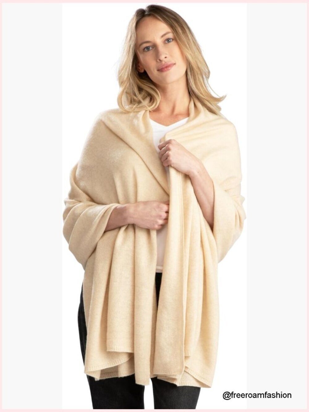 100% Cashmere Lightweight Travel Wrap Shawl Scarf 75x35